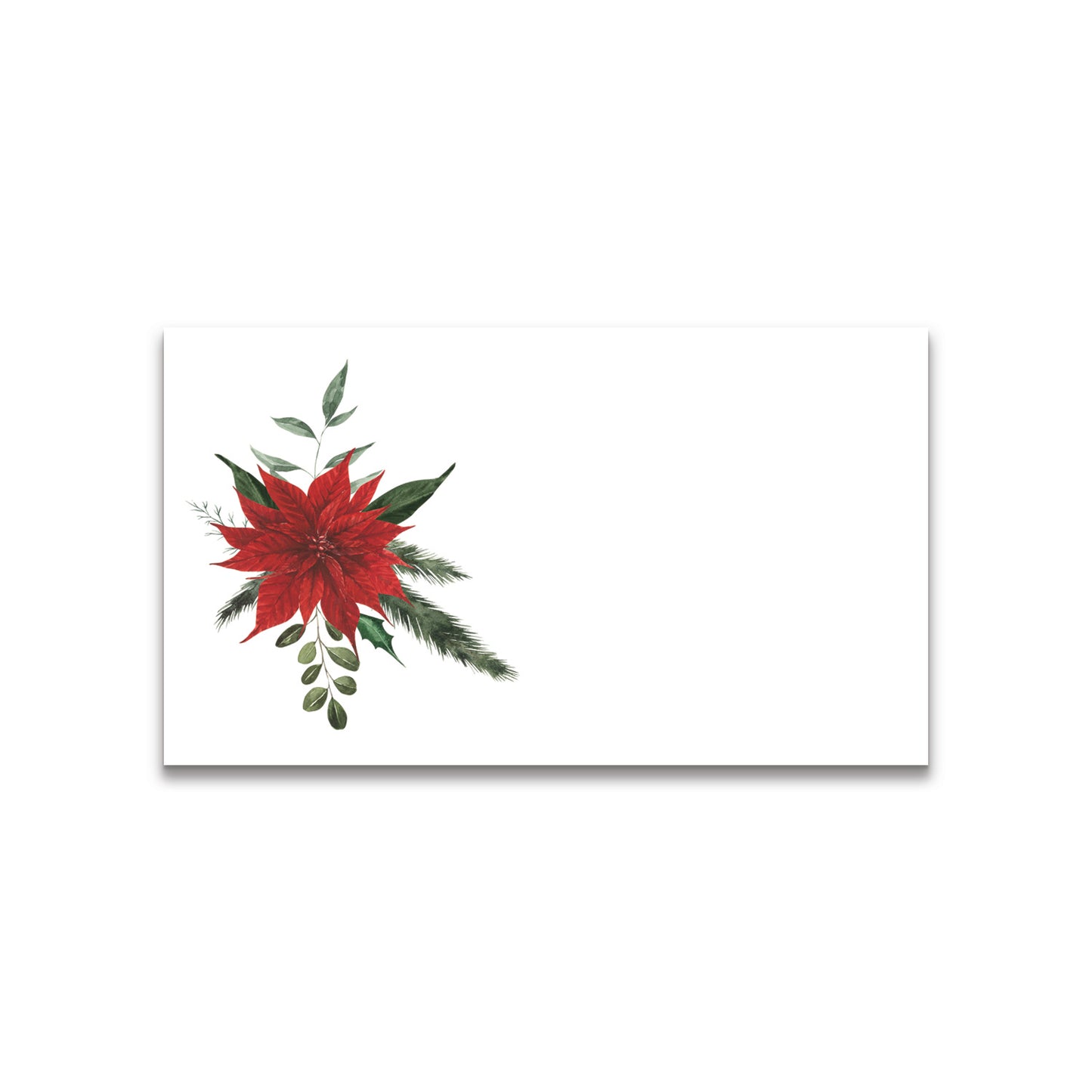 Christmas Poinsettia Evergreens Happy Notes