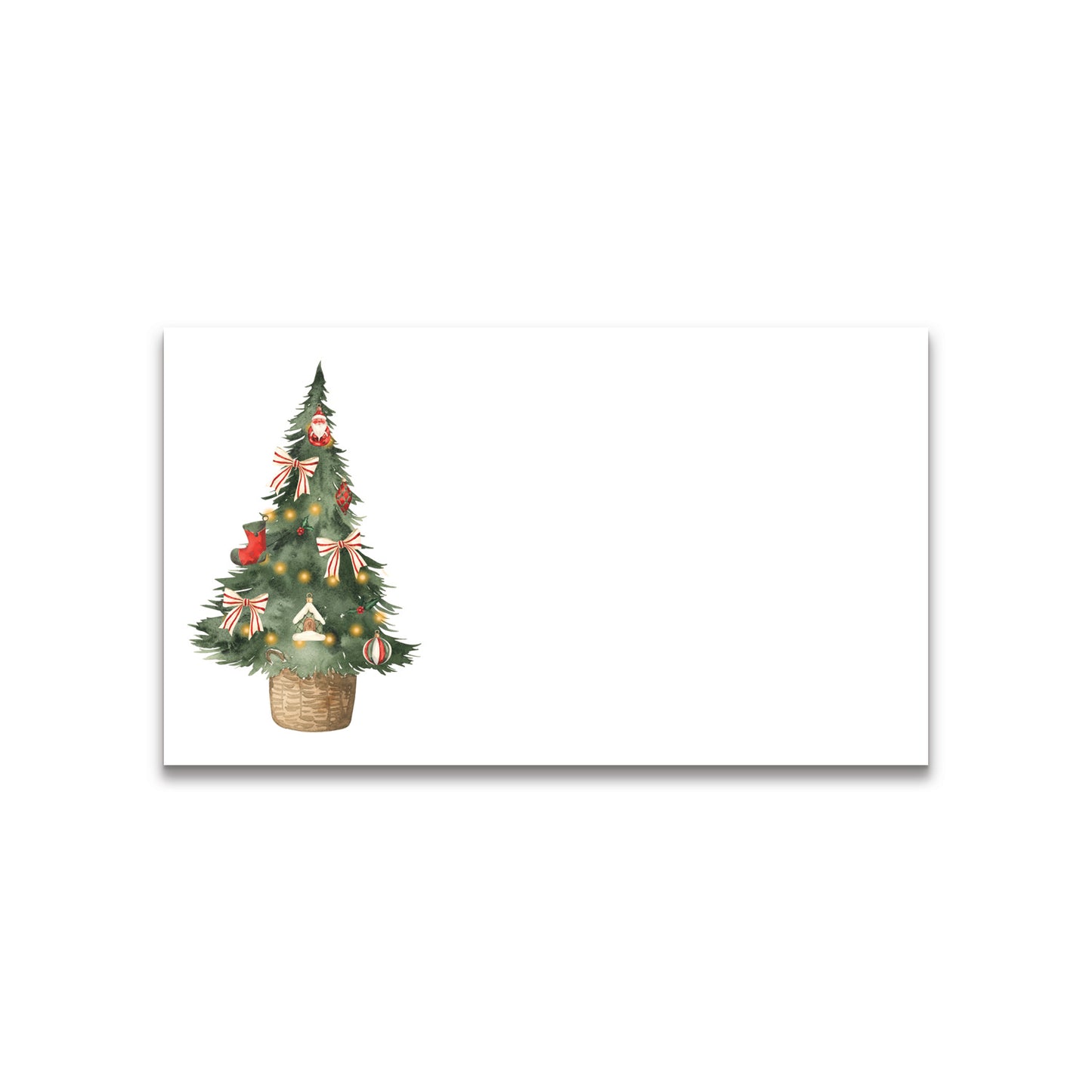 Striped Bows Christmas Tree Happy Notes