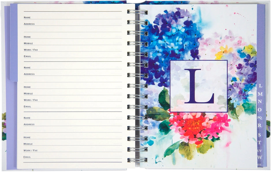 Hydrangeas Large Address Book