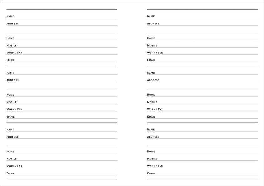 Hydrangeas Large Address Book