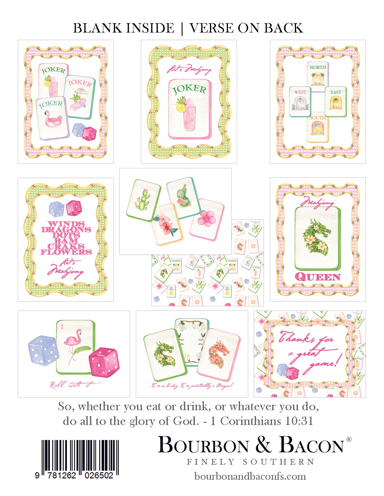 Southern Charm Mahjong Note Card Collection