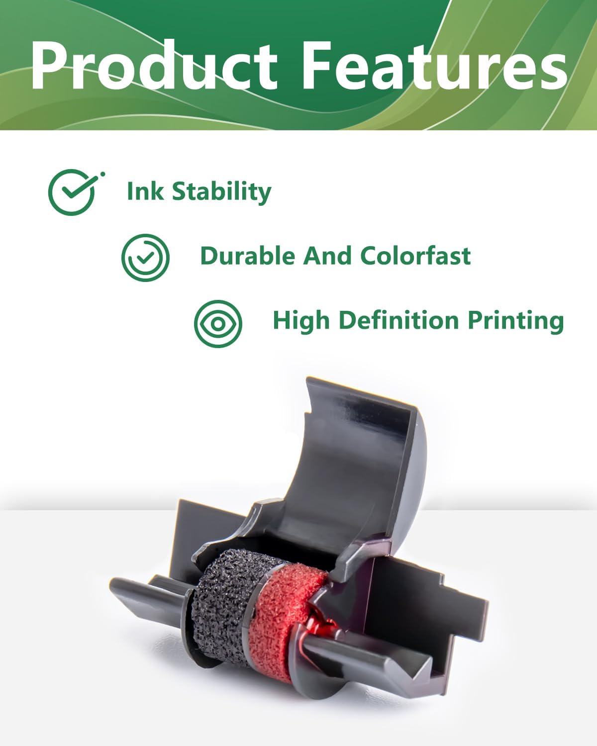 IR40T Red & Black Adding Machine T-Bar Ink Roller Cartridge
