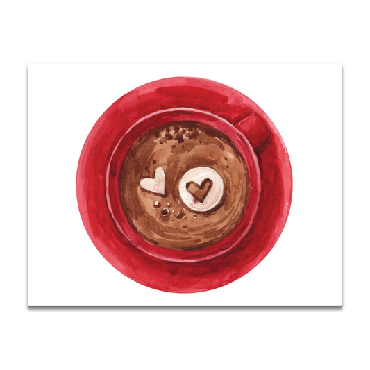 Cozy Cocoa Latte, Red Cup Note Card