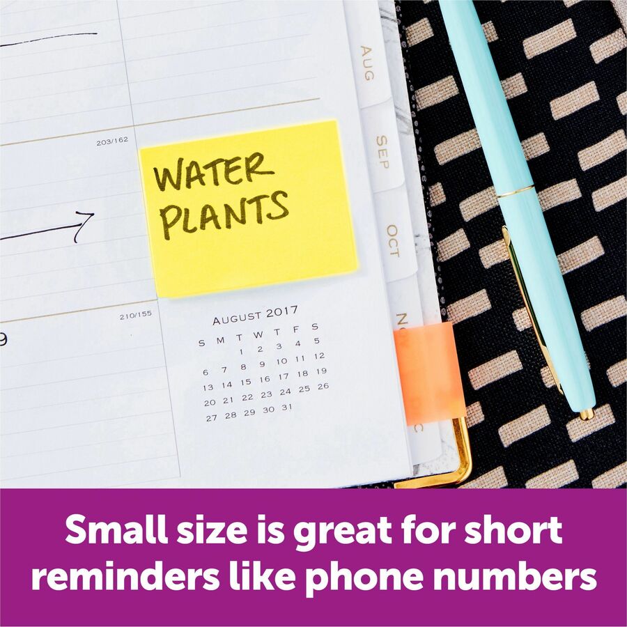 Post-it® Notes, Canary Yellow Mini Singles