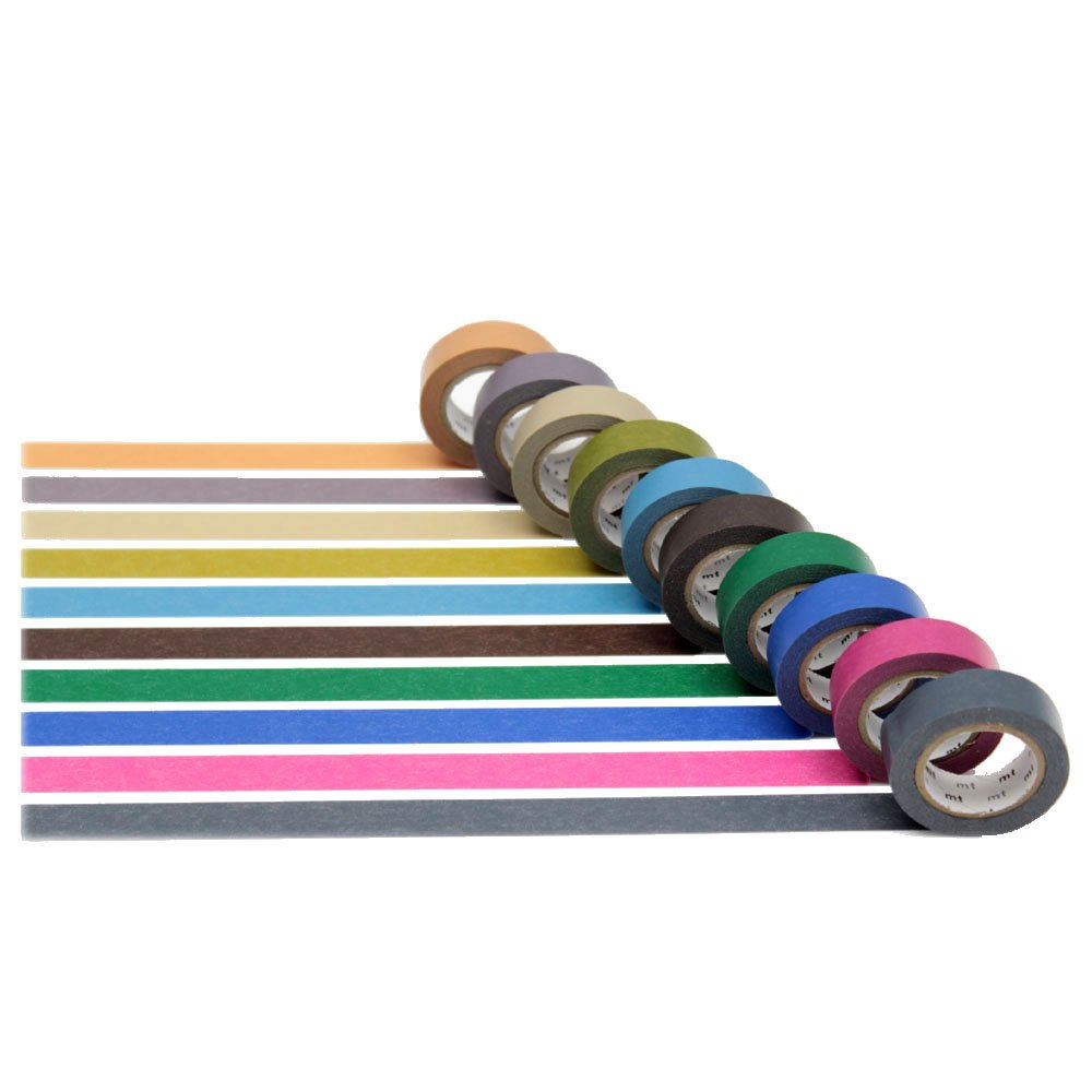 MT Washi Masking Tapes Set of 10, Cool Colors