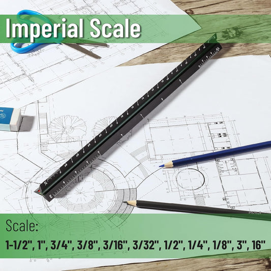 Mr. Pen 12" Architectural Aluminum Scale