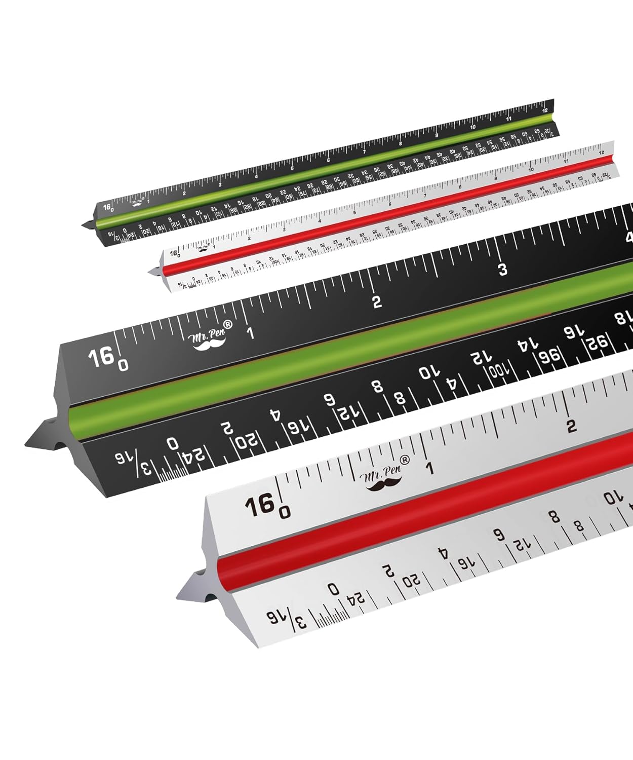 Mr. Pen 12" Architectural Aluminum Scale