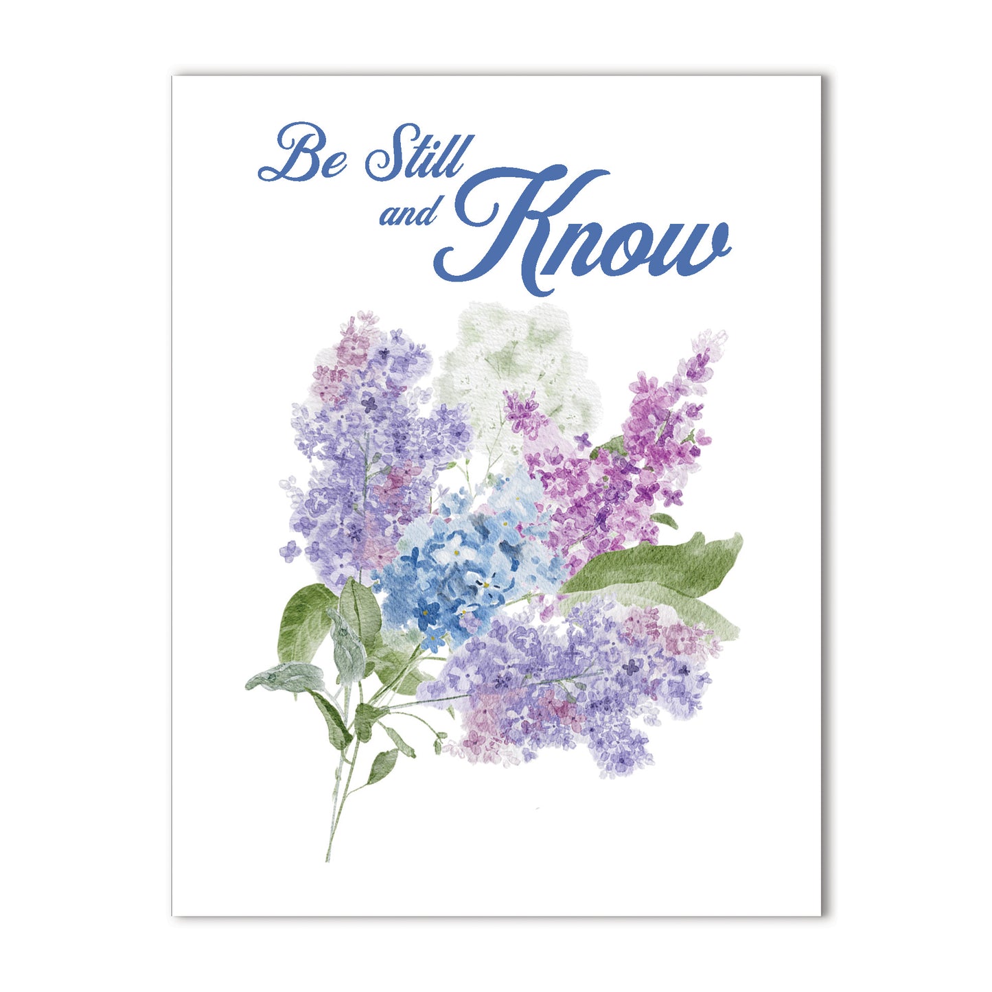Be Still & Know A2 Single Note Card with Envelope - Everyday Greetings Collection