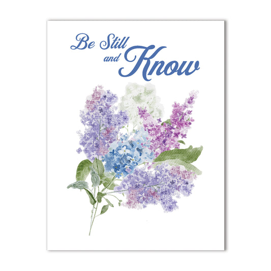 Be Still & Know A2 Single Note Card with Envelope - Everyday Greetings Collection
