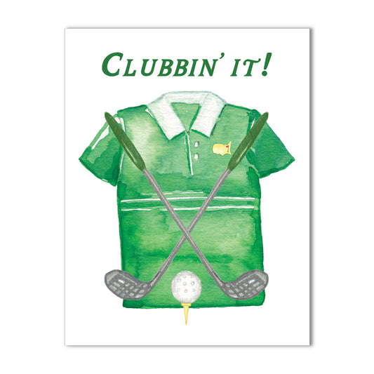 Clubbin' It Note Card