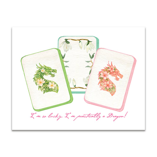 Southern Charm Mahjong Dragons Note Card