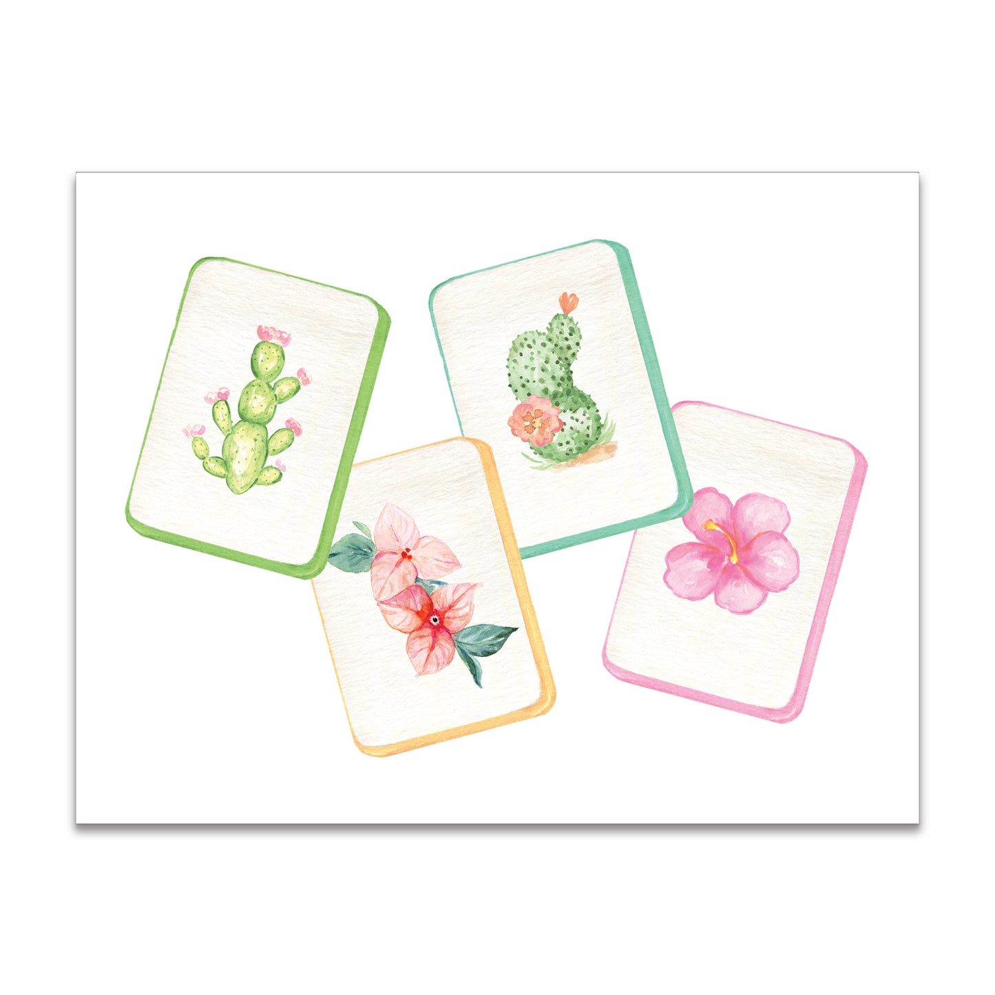 Southern Charm Mahjong Flowers Note Card