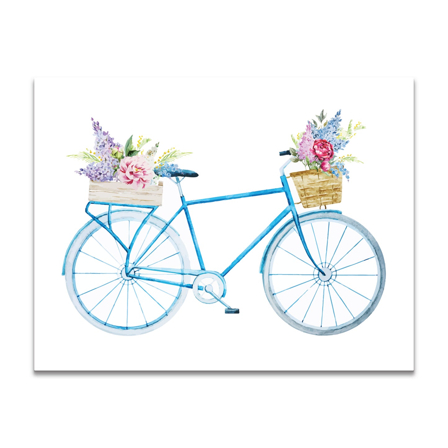 French Country Blue Bicycle Note Card