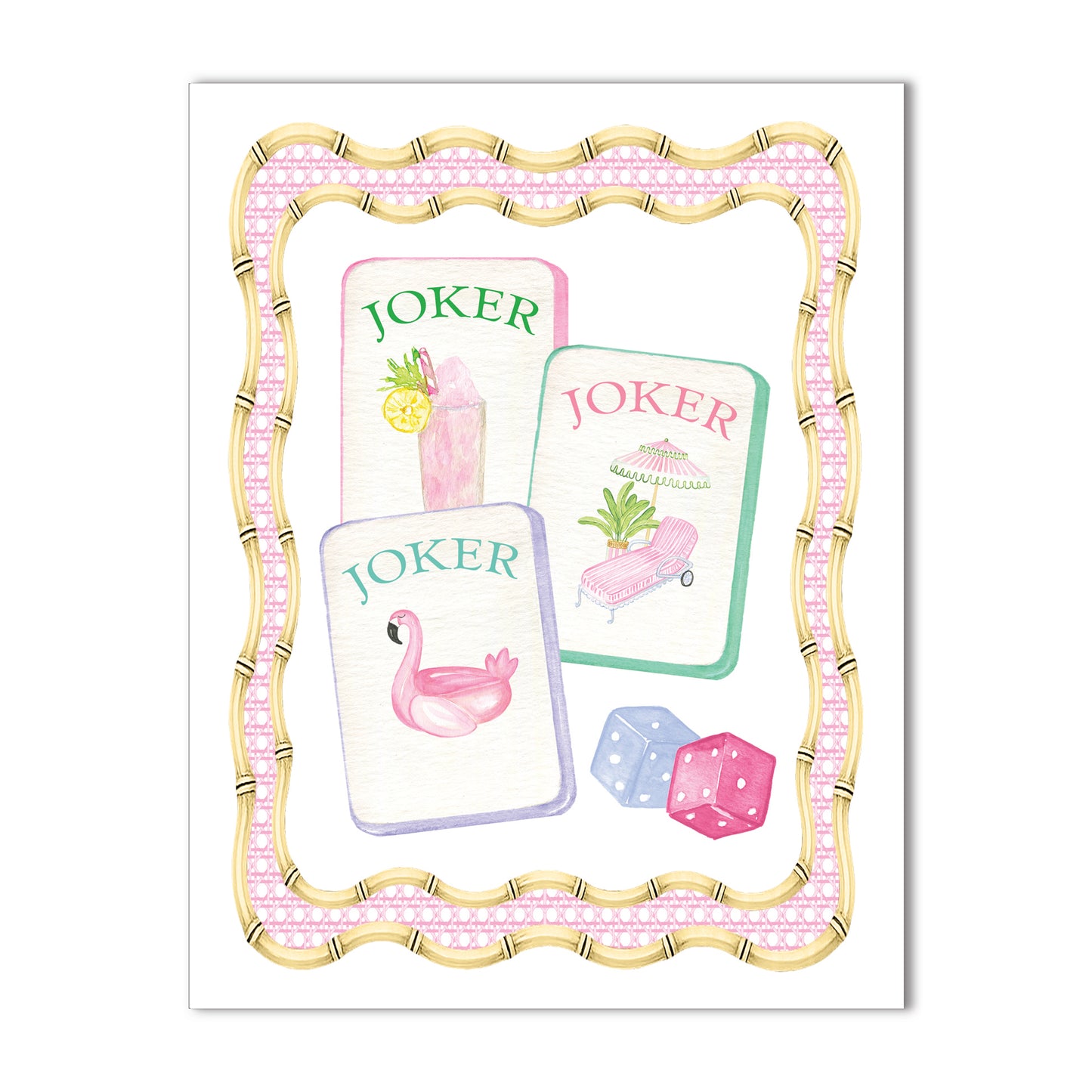 Southern Charm Mahjong Jokers All Around Note Card