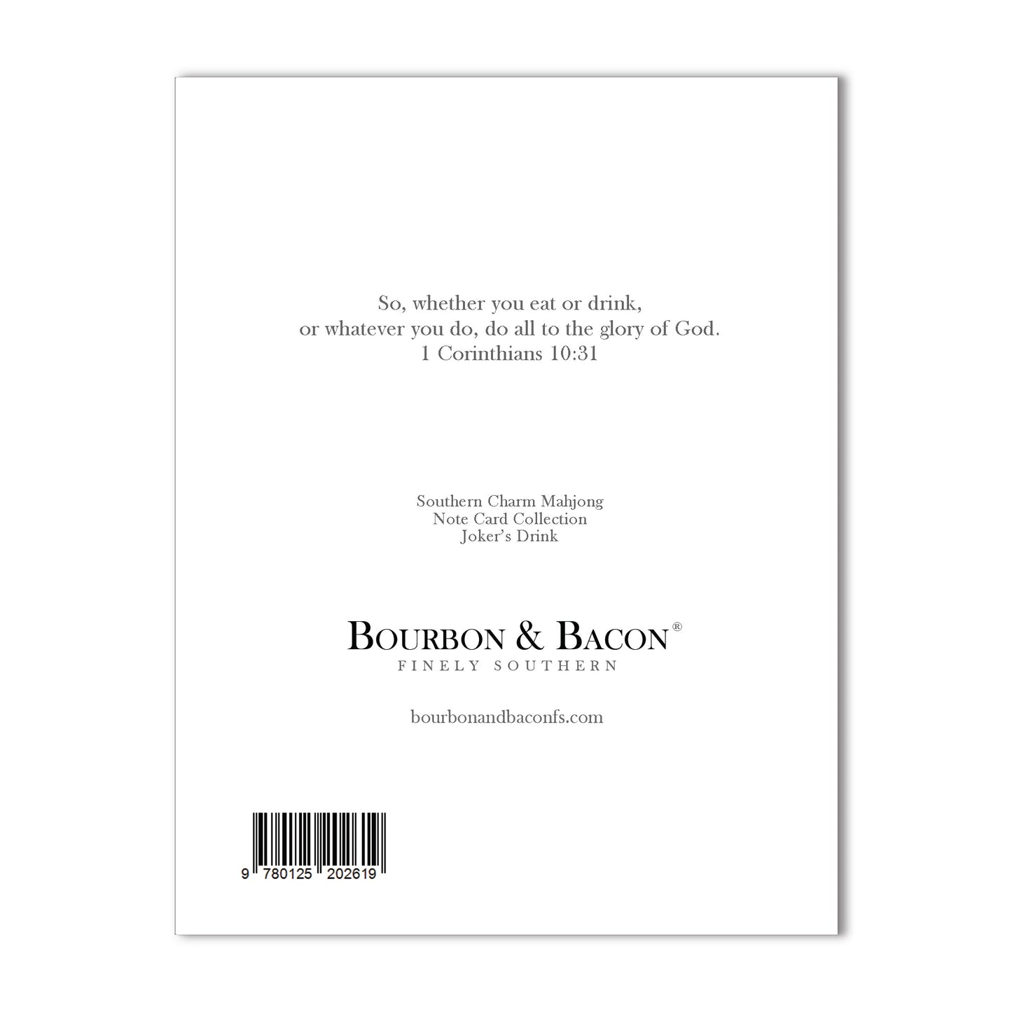 Southern Charm Mahjong Joker's Drink Note Card