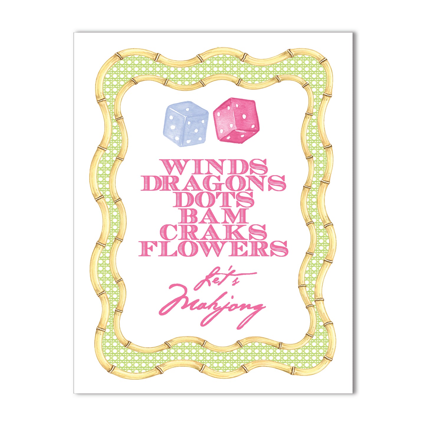 Southern Charm Let's Mahjong Note Card