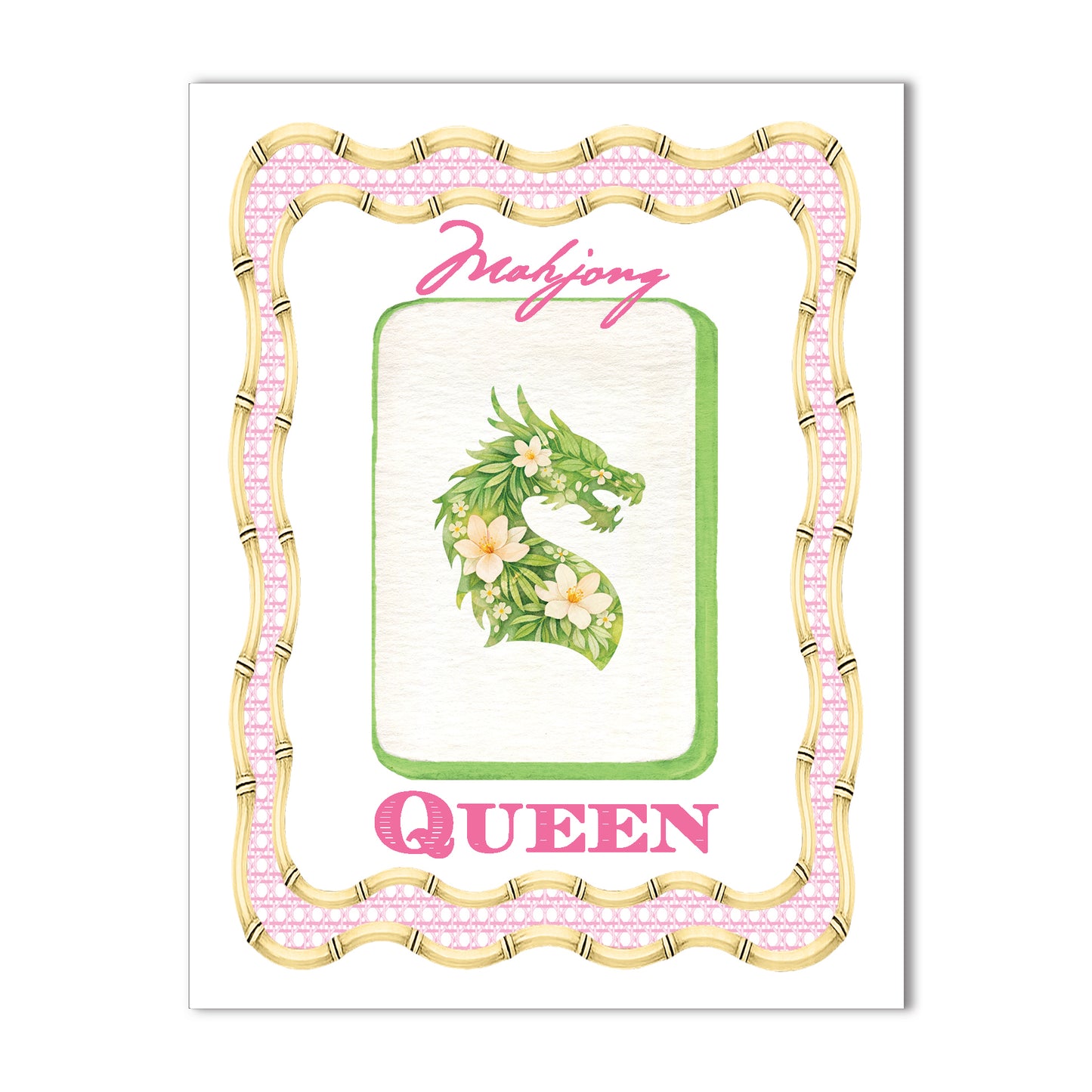 Southern Charm Mahjong Queen Note Card