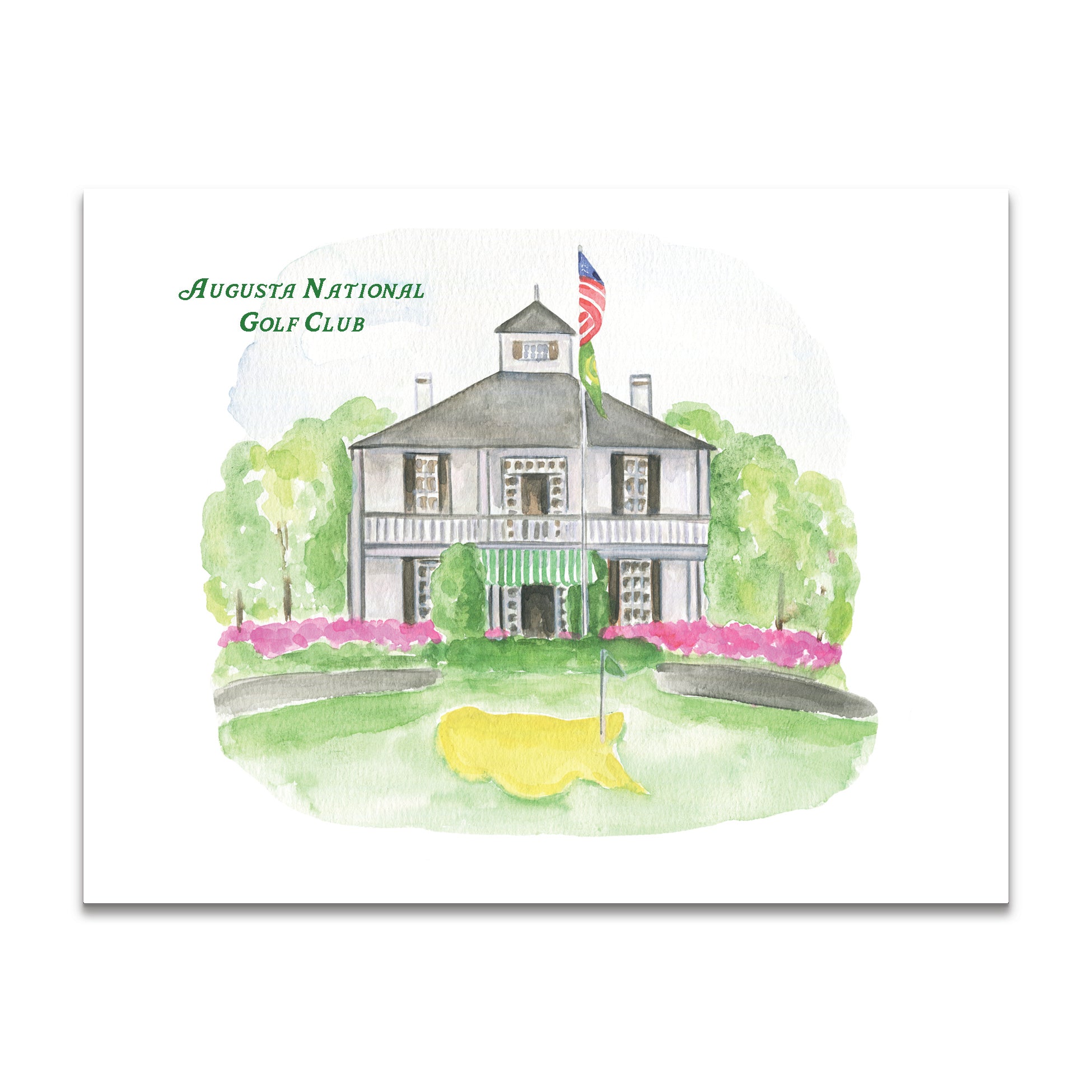Augusta National Golf Club Note Card – Bourbon & Bacon
