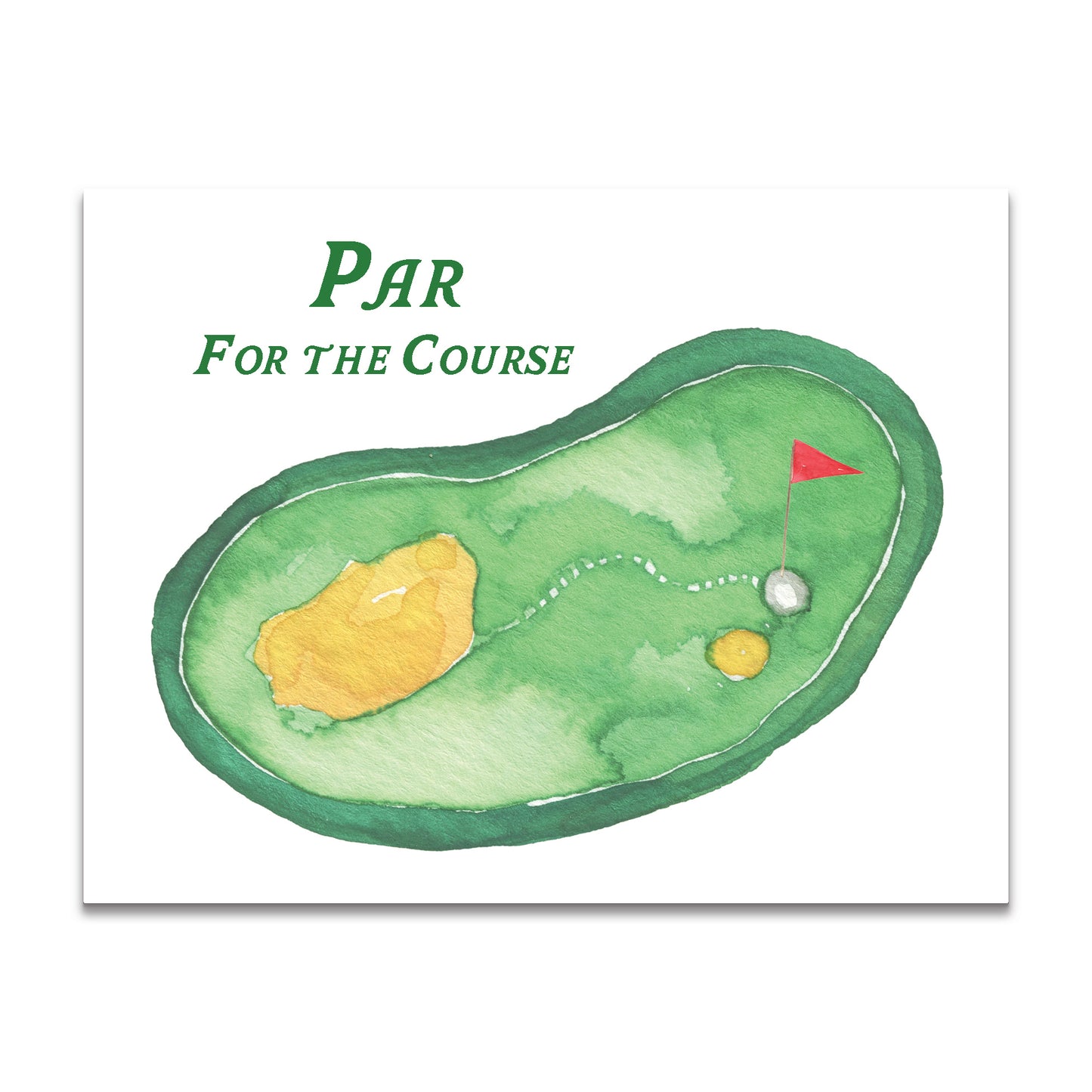 Par For The Course Note Card