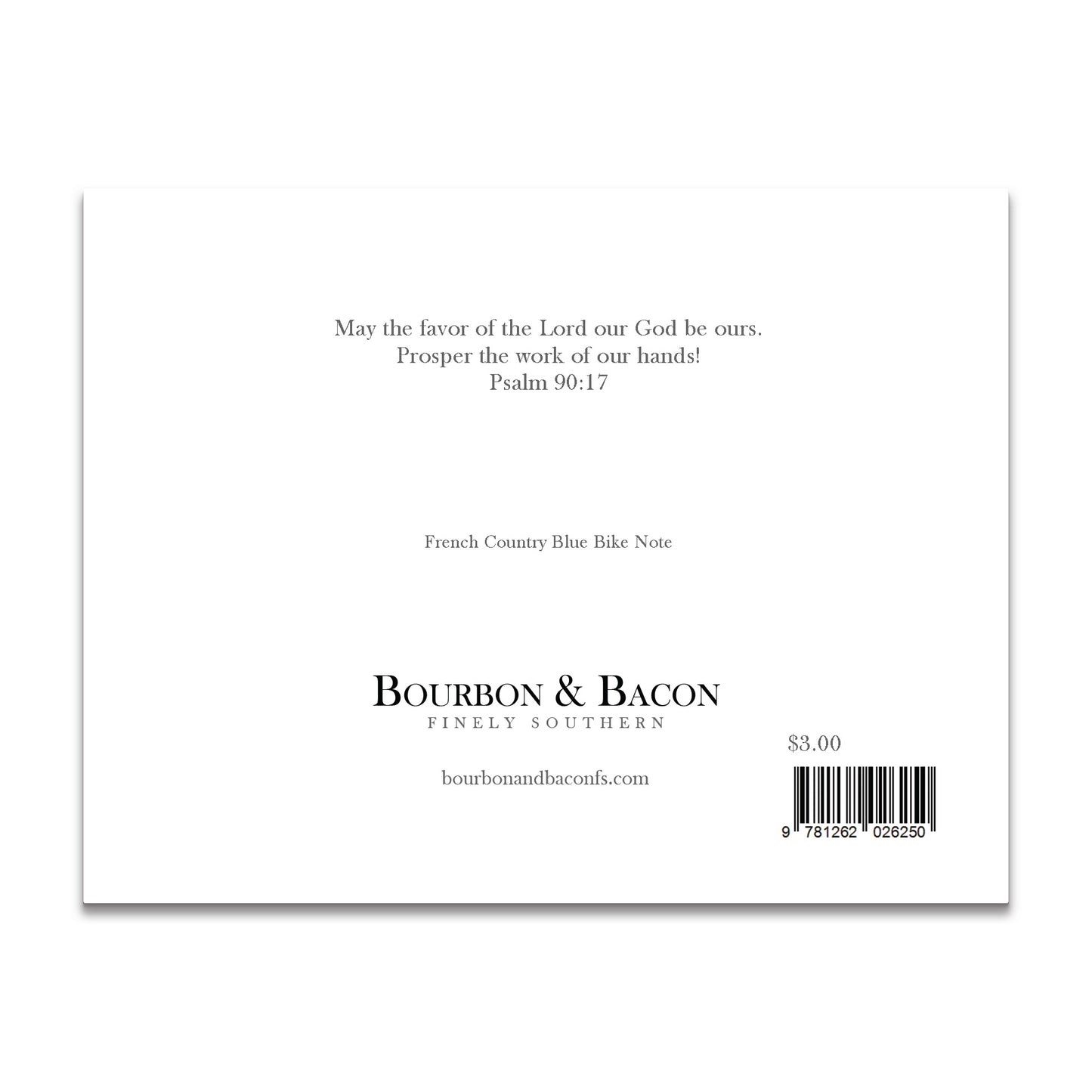 French Country Blue Bicycle Note Card