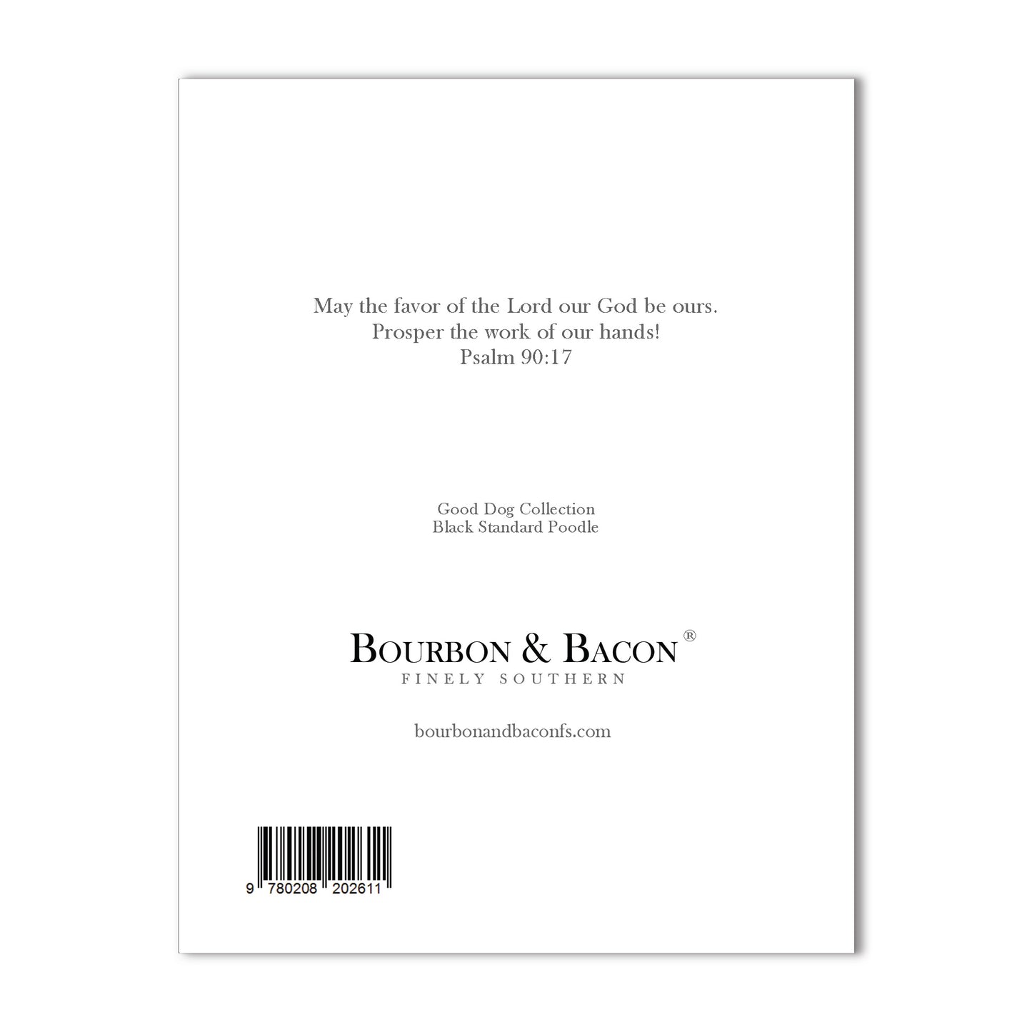 Standard Poodle, Black Note Cards