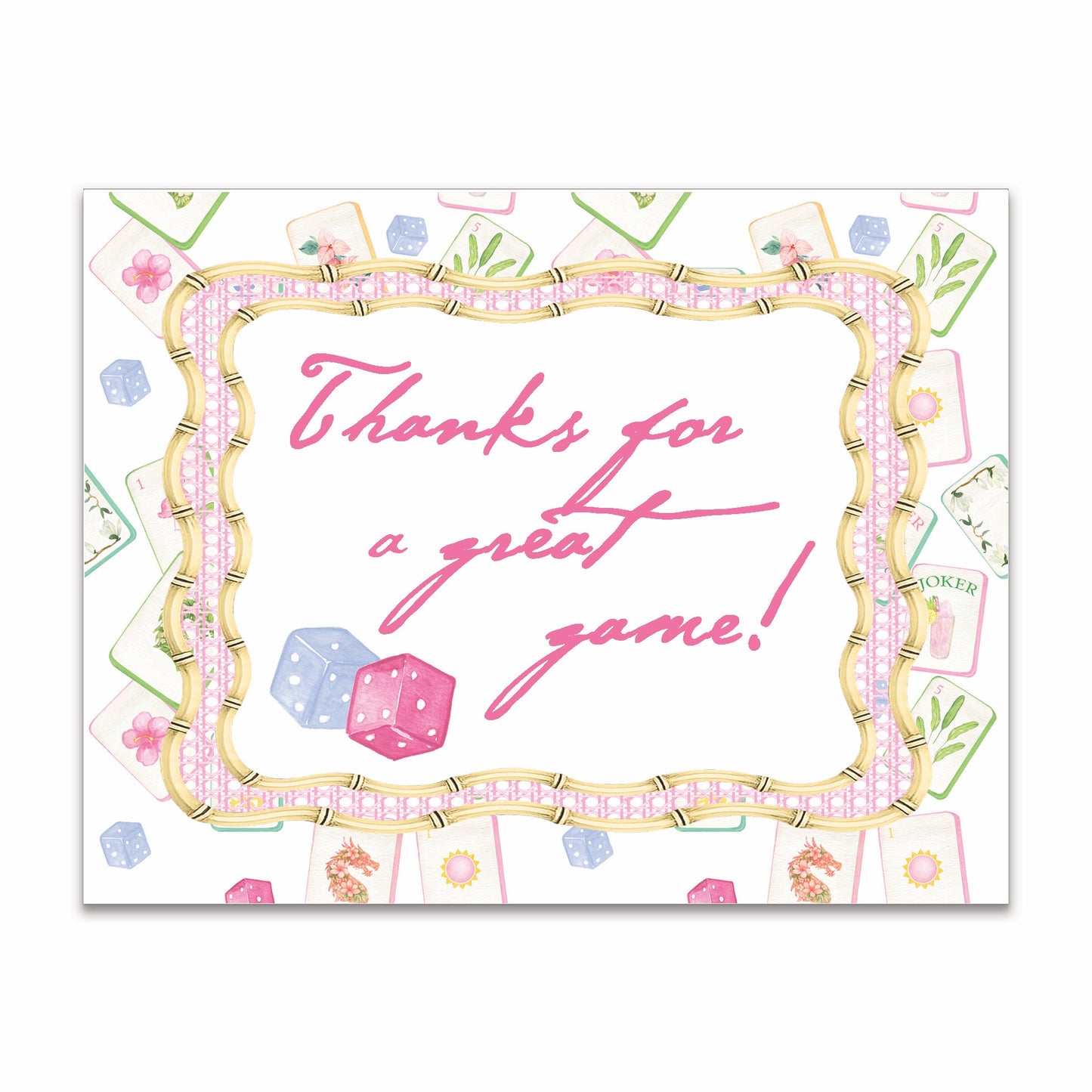 Southern Charm Mahjong Thanks For a Great Game Note Card