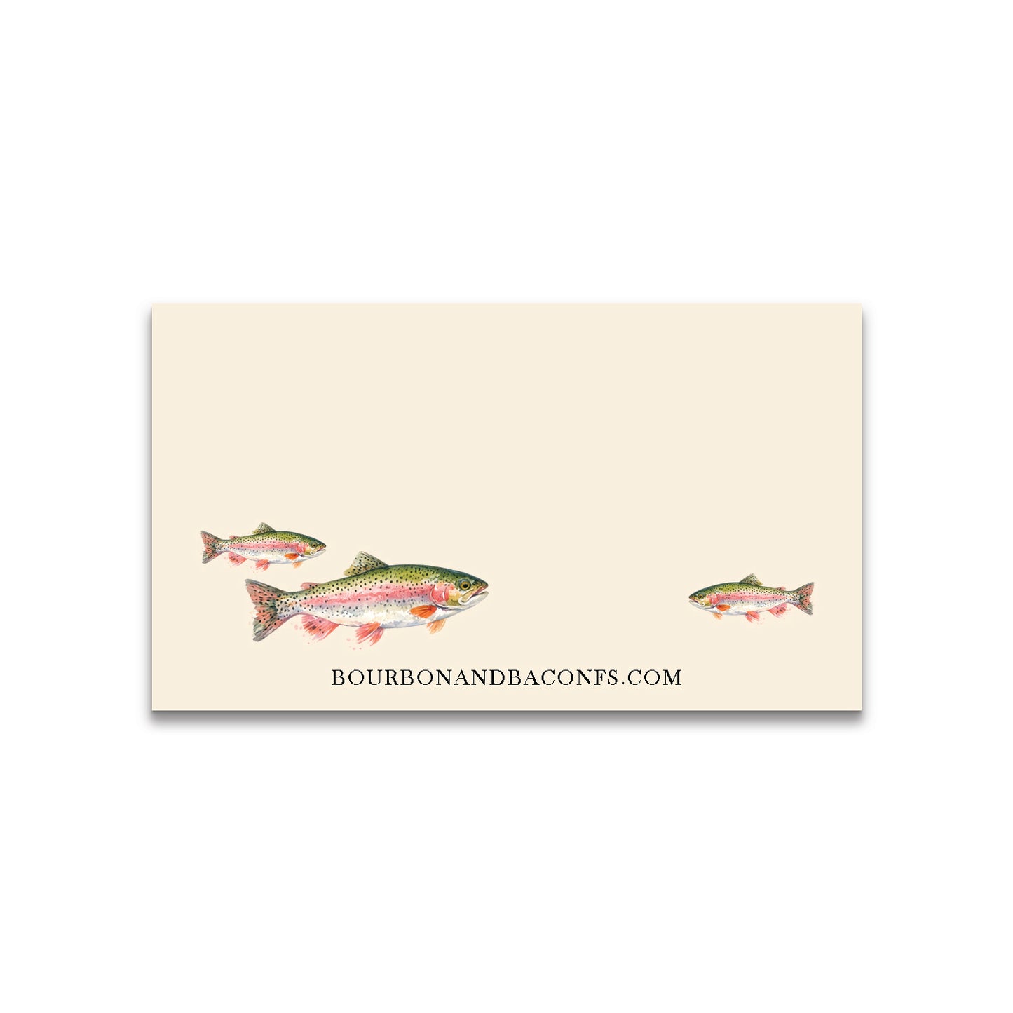 Watercolor Trout Fish Happy Note - 2" x 3.5" Clear Boxed Set of 30 Cards