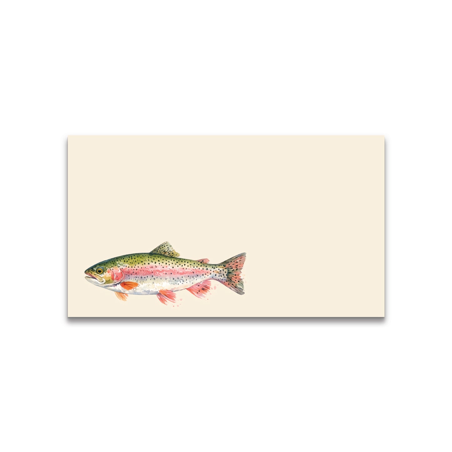 Watercolor Trout Fish Happy Note - 2" x 3.5" Clear Boxed Set of 30 Cards