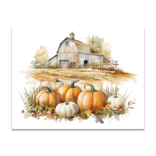 Autumn Country Barn Note Cards a2 Boxed Stationery