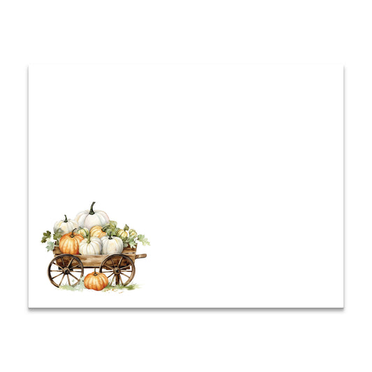 Pumpkin Cart Stationery Flat Correspondence Cards