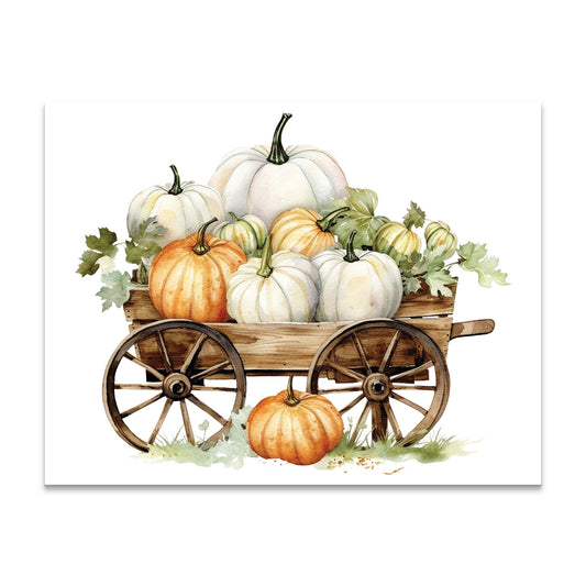 Pumpkin Cart Note Cards a2 Boxed Stationery