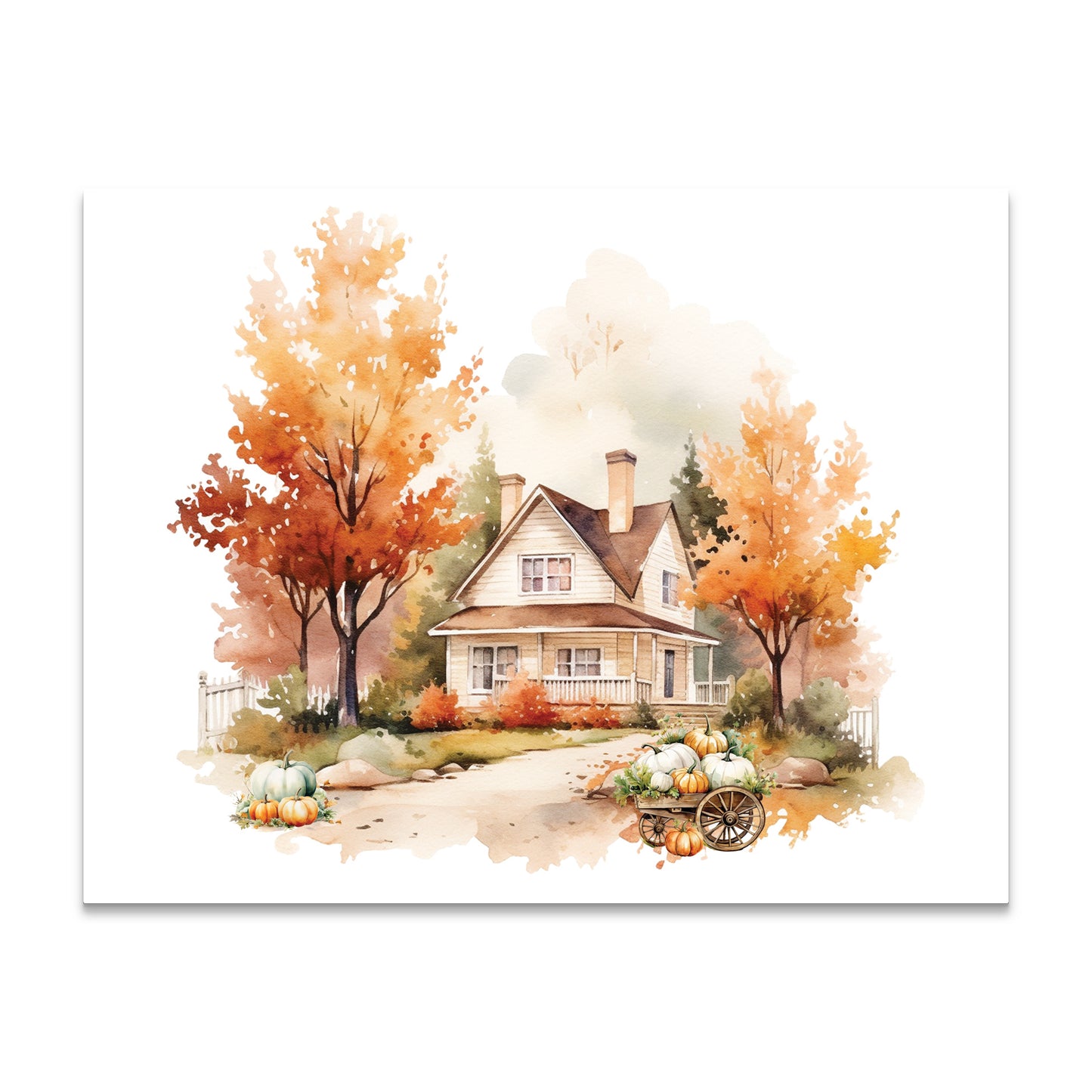 White Cottage Cozy Note Cards a2 Boxed Stationery