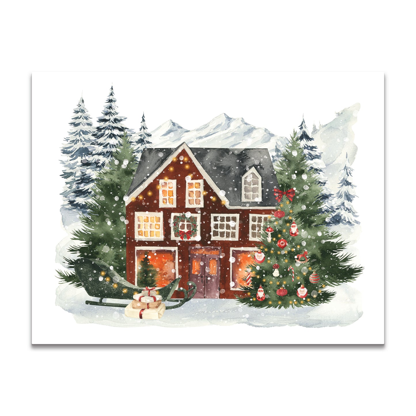 Christmas Cottage Collection Cottage No. 5 Note Cards
