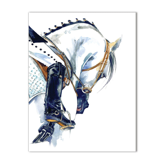 Dressage Horse Single Note Card – A2 (4.25" x 5.5")