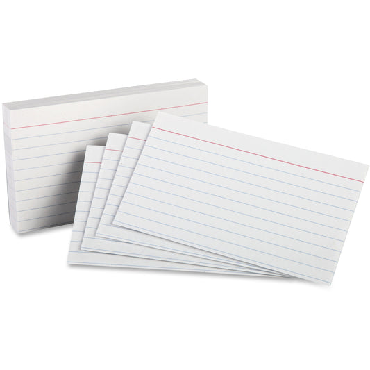 Oxford Index 3 x 5 Cards, Ruled White, Pack of 100
