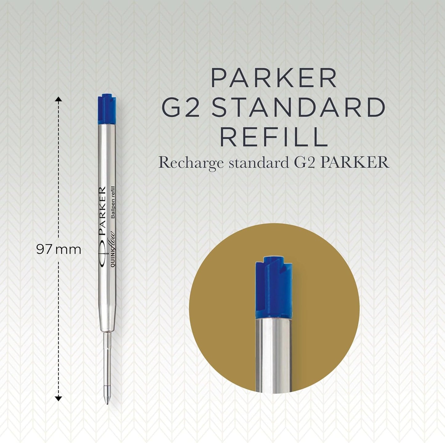 Parker Ballpoint Pen Refills, Medium Point, Blue QUINKflow Ink