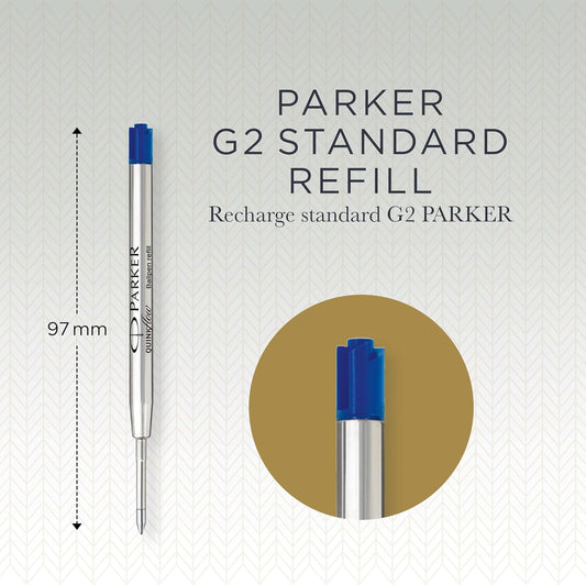 Parker Ballpoint Pen Refills, Fine Point, Blue QUINKflow Ink