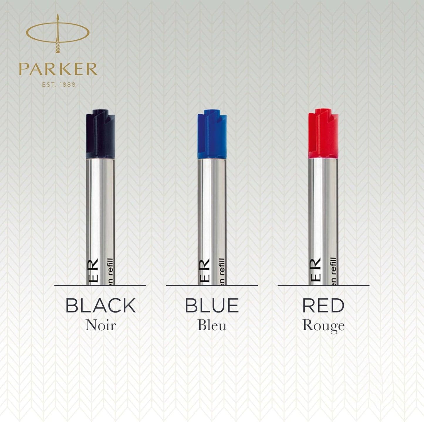 Parker Ballpoint Pen Refills, Medium Point, Blue QUINKflow Ink