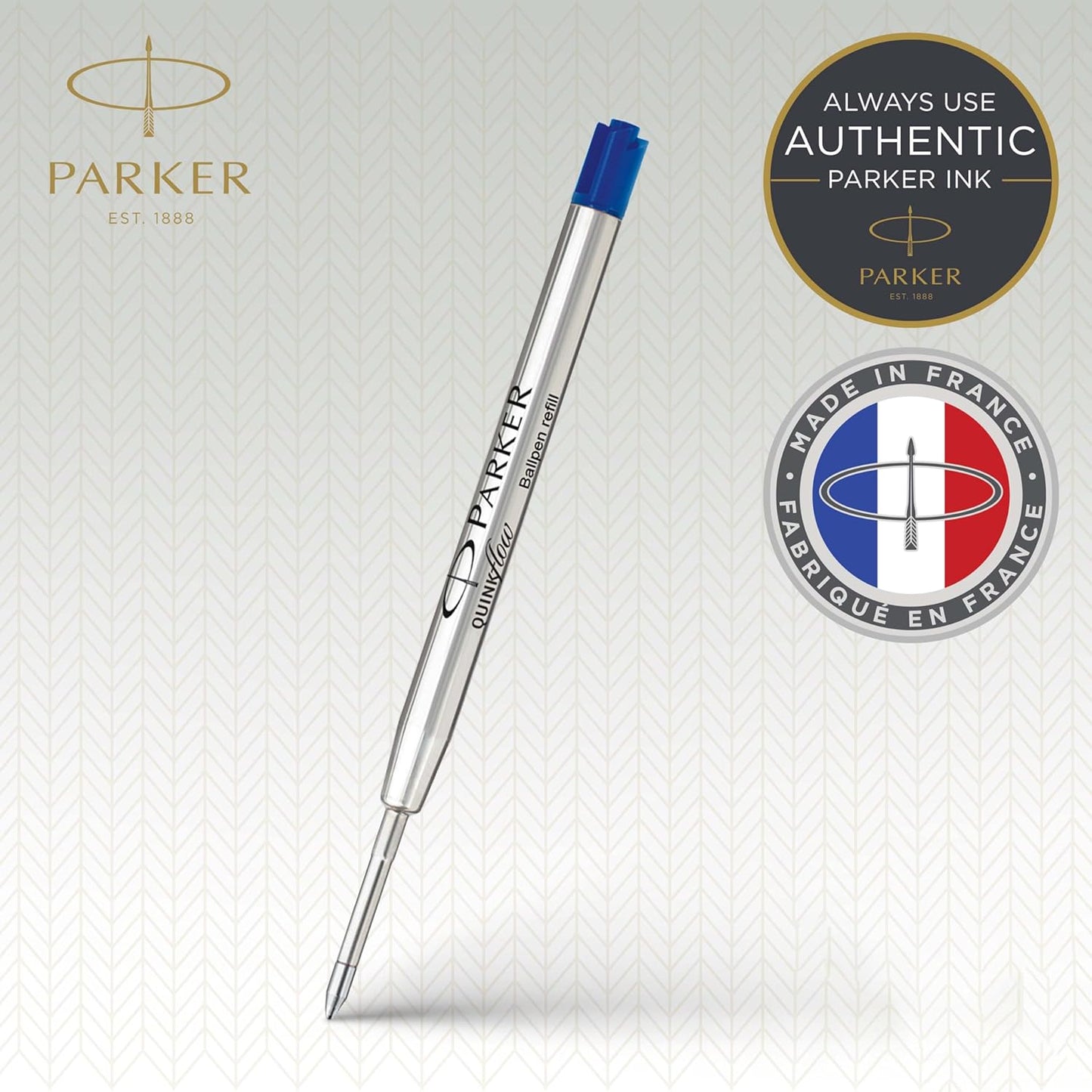 Parker Ballpoint Pen Refills, Medium Point, Blue QUINKflow Ink