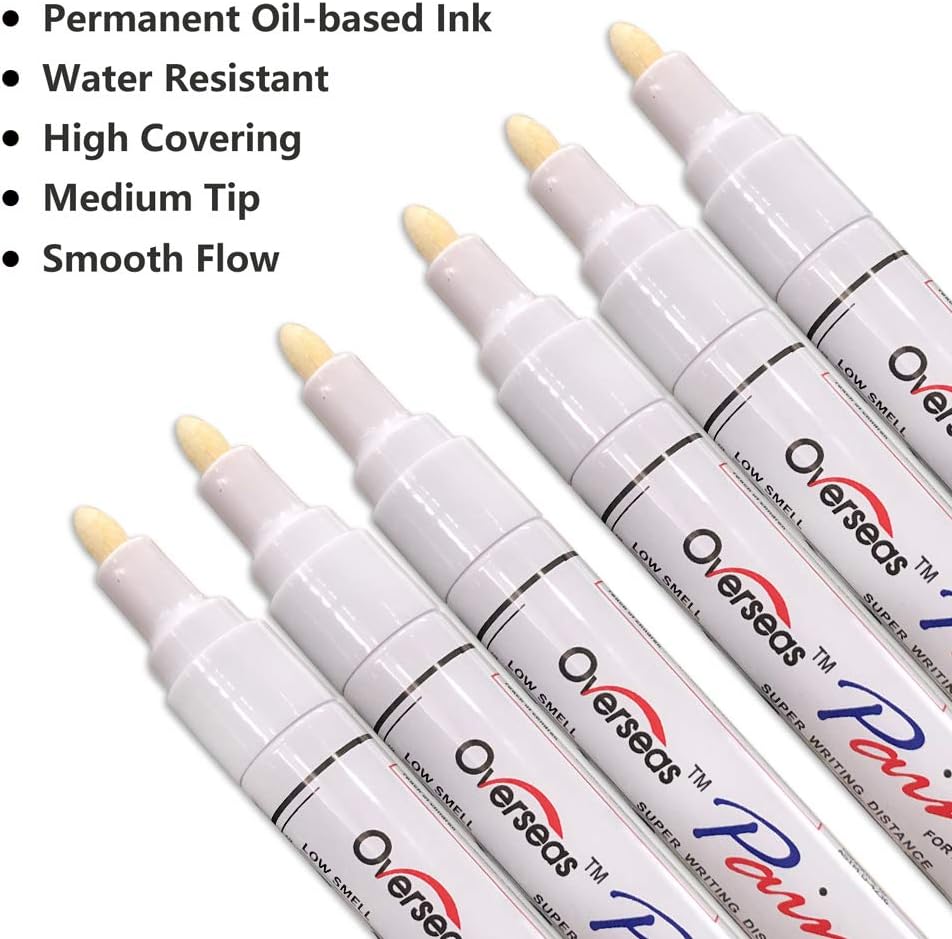 Overseas White or Black Paint Pens