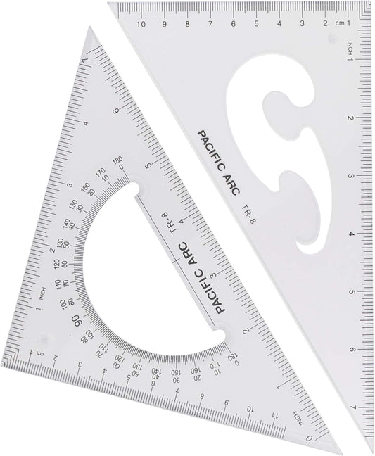 Pacific Arc Triangle 2 pc. Set 8" & 6", 30/60 & 45/90