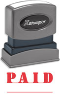 Paid- Self Inking Stamp, Red Ink