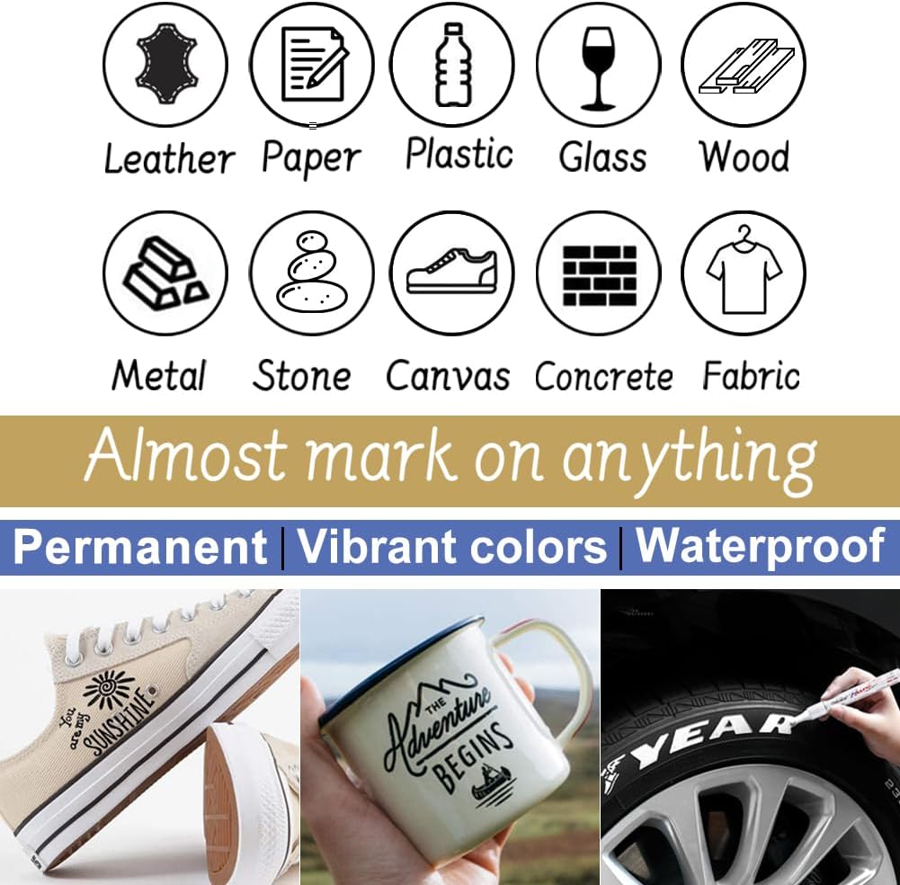 Overseas White or Black Paint Pens