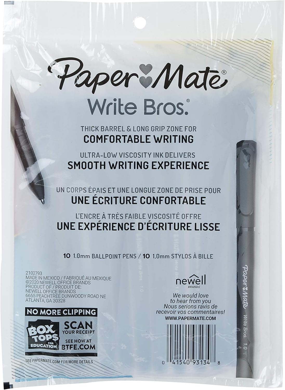 Paper*Mate Write Bros. Ballpoint Capped Pens, pack of 10