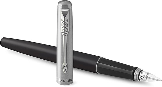 Parker Jotter Bond Street Black Chrome Trim Fountain Pen