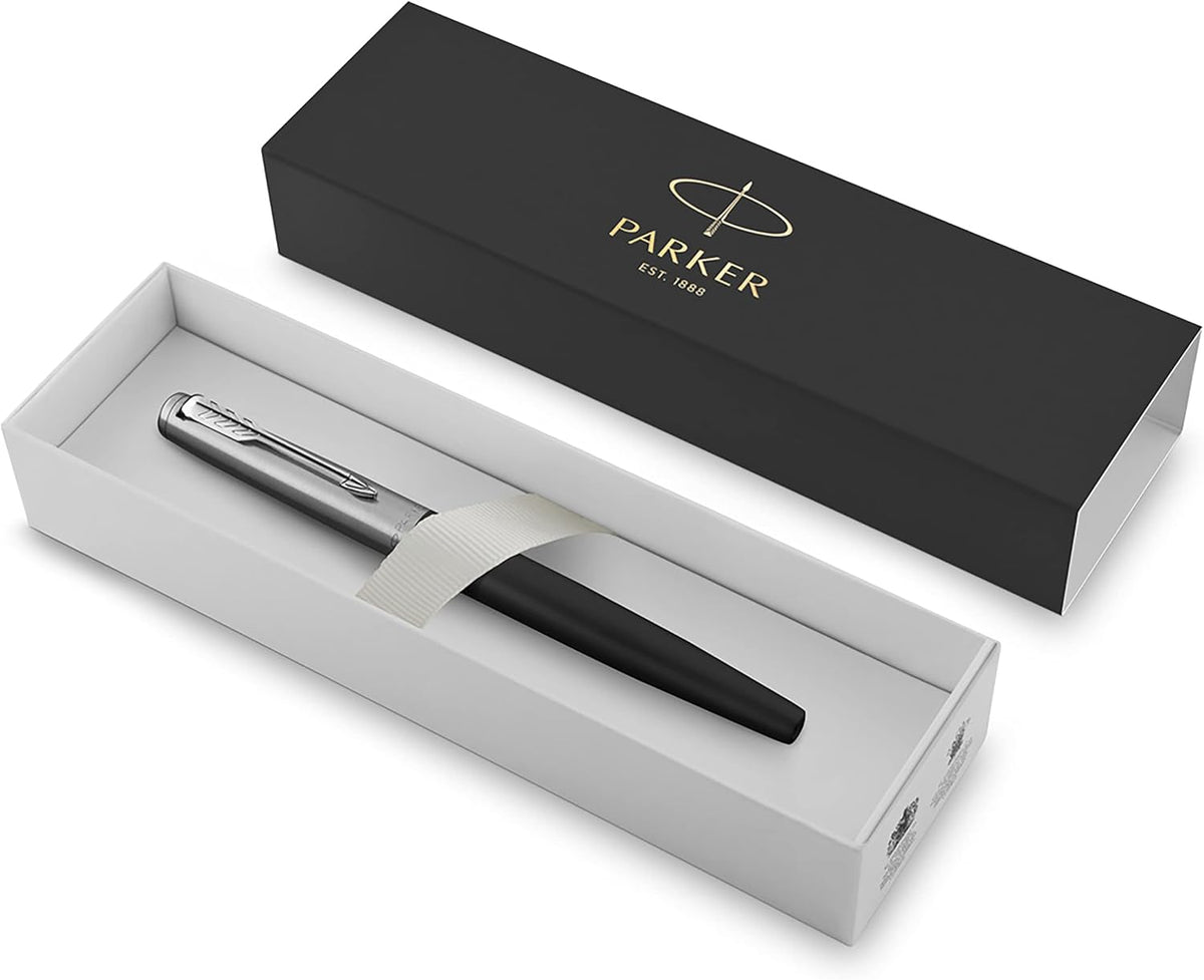 Parker Jotter Bond Street Black Chrome Trim Fountain Pen