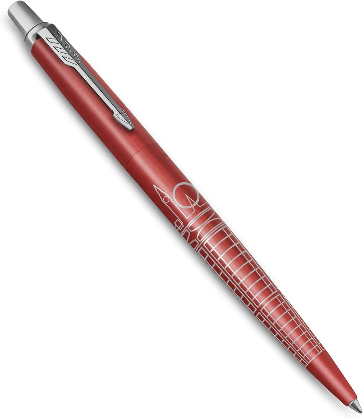 Parker Jotter Ballpoint Pen | Special Edition | London Red with Chrome Trim | Medium Point | Blue Ink | Gift Box