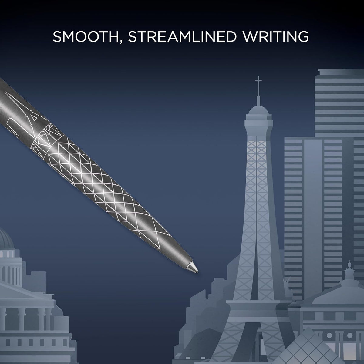 Parker Jotter Ballpoint Pen | Special Edition | Paris Grey with Chrome Trim | Medium Point | Blue Ink | Gift Box (Copy)