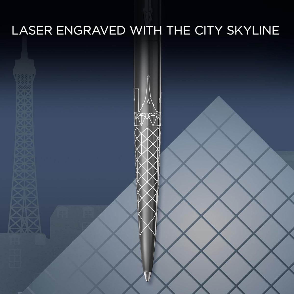 Parker Jotter Ballpoint Pen | Special Edition | Paris Grey with Chrome Trim | Medium Point | Blue Ink | Gift Box (Copy)