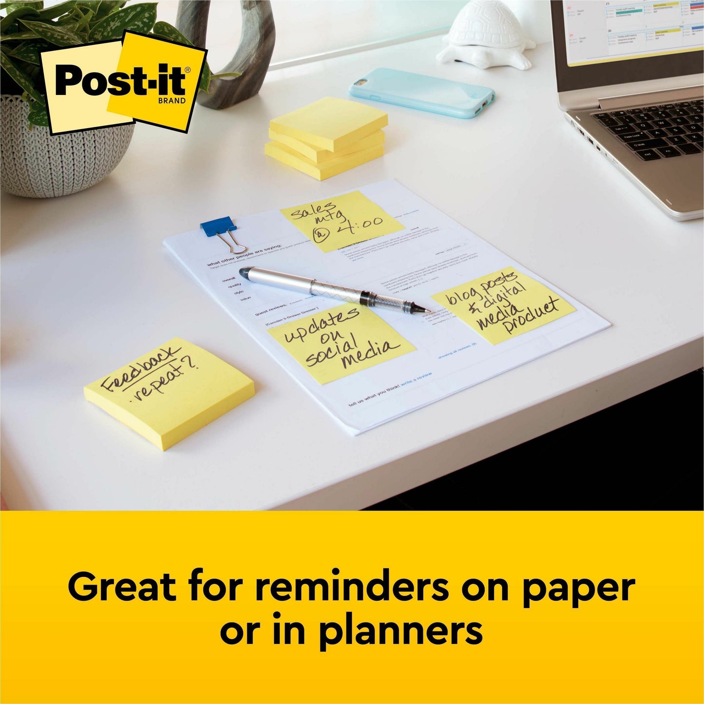 Post-it® Notes Original Yellow Notepads Singles